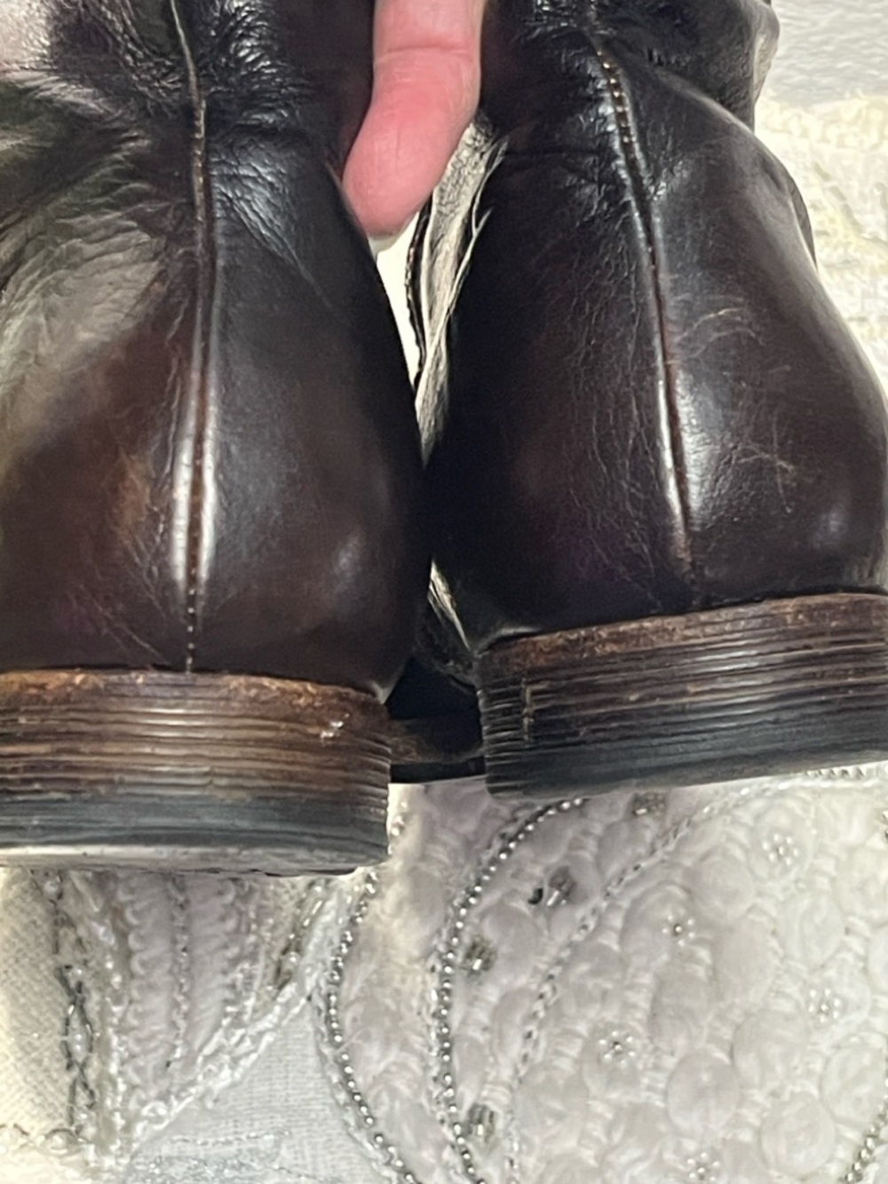 Fiorentini + Baker Dark Brown Italian Leather Ruched Ankle Boots Size [EU 36] - Picture 10 of 15